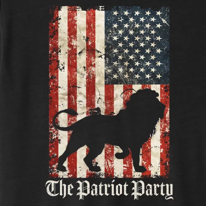 The Patriot Party Lion Distressed Flag ChromaSoft Performance T-Shirt