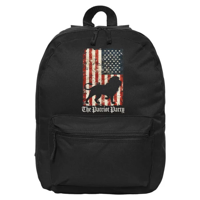 The Patriot Party Lion Distressed Flag 16 in Basic Backpack