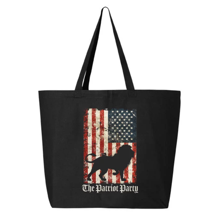 The Patriot Party Lion Distressed Flag 25L Jumbo Tote