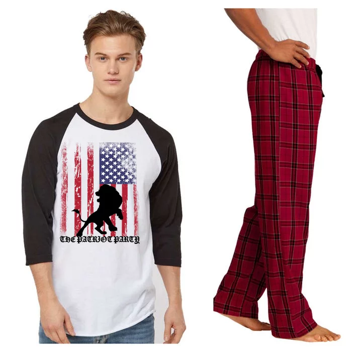 The Patriot Party USA Flag Raglan Sleeve Pajama Set