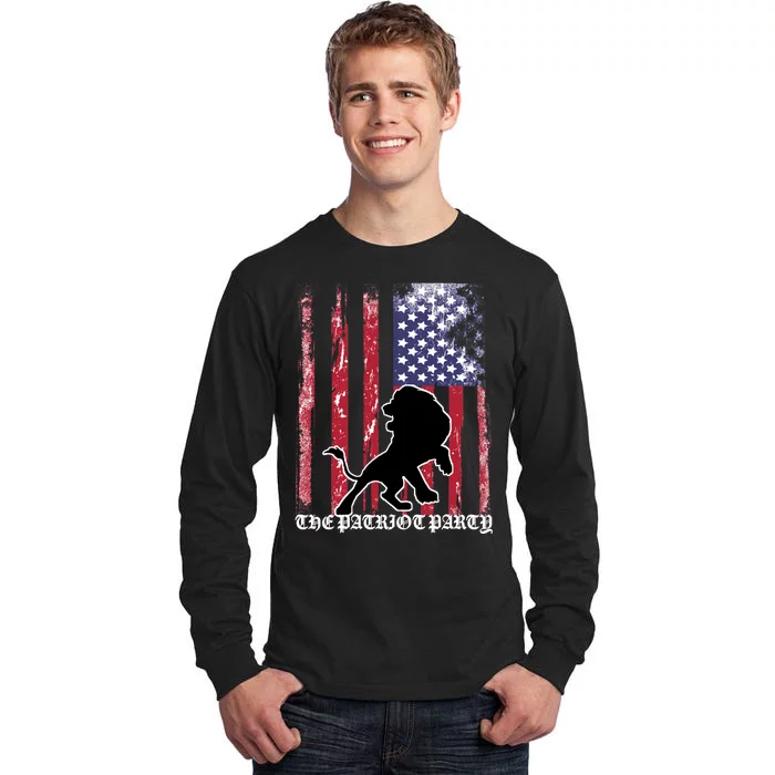 The Patriot Party USA Flag Tall Long Sleeve T-Shirt