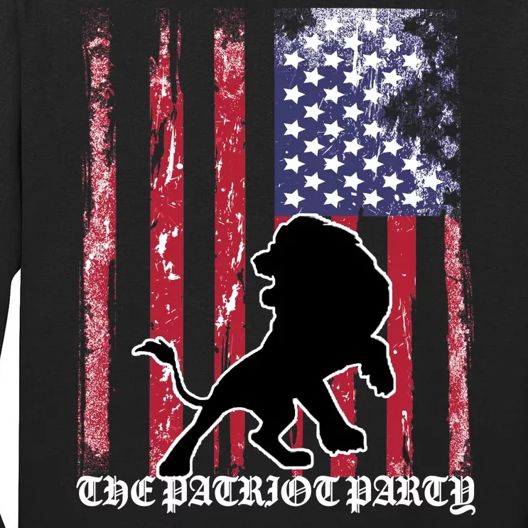 The Patriot Party USA Flag Tall Long Sleeve T-Shirt