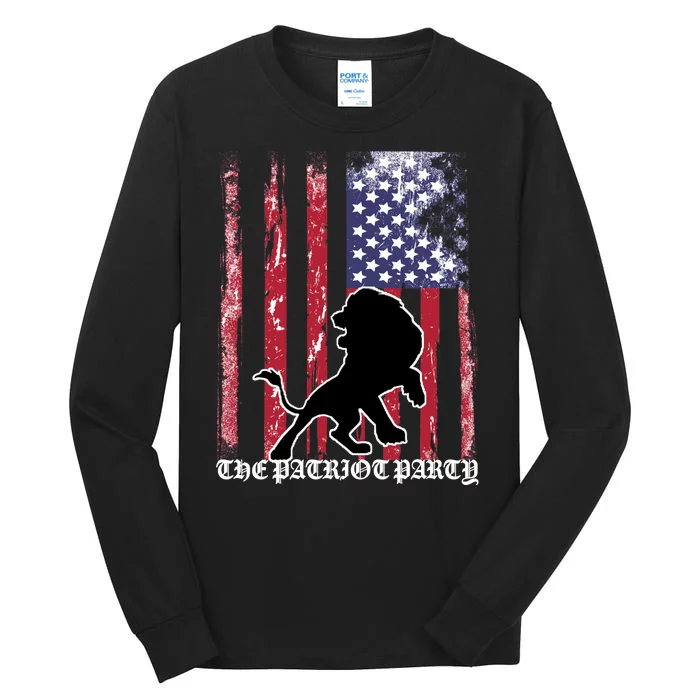 The Patriot Party USA Flag Tall Long Sleeve T-Shirt