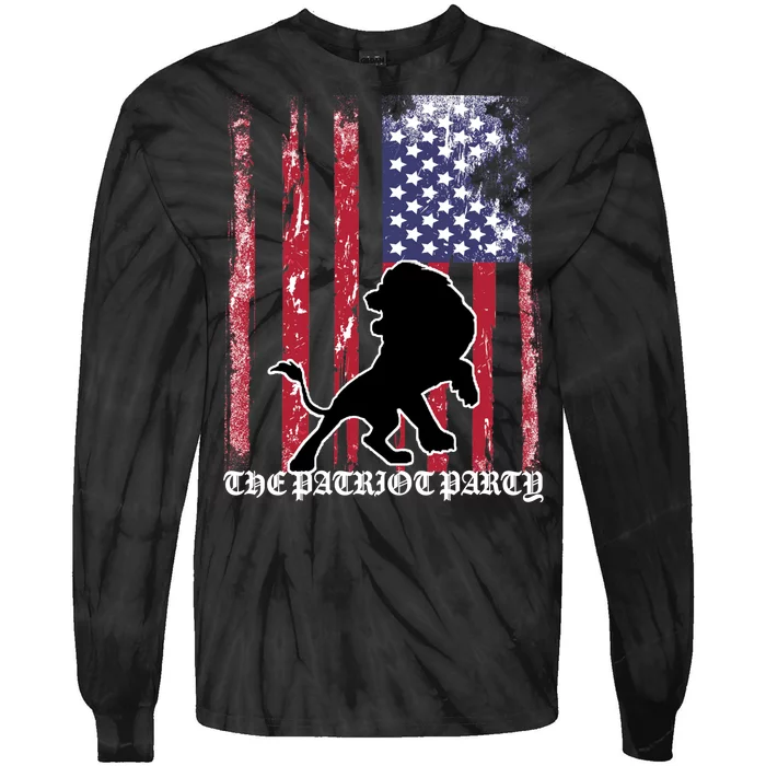 The Patriot Party USA Flag Tie-Dye Long Sleeve Shirt