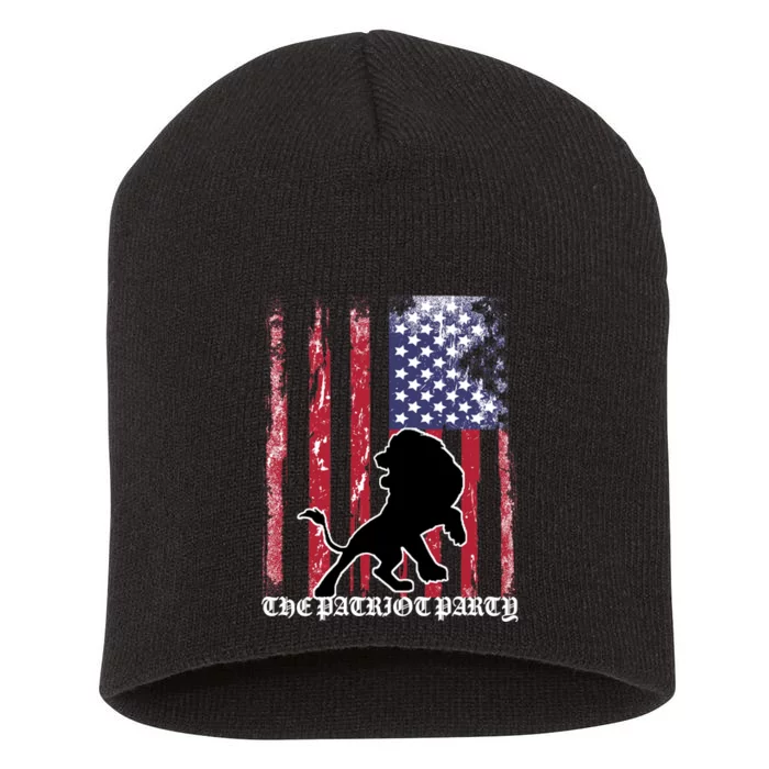 The Patriot Party USA Flag Short Acrylic Beanie