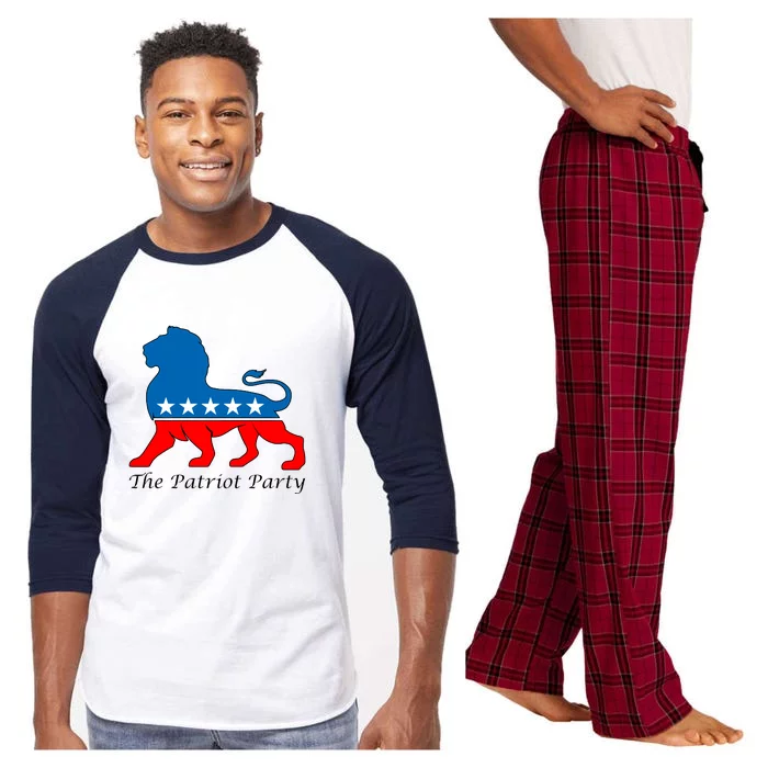 The Patriot Party USA United States of America Raglan Sleeve Pajama Set