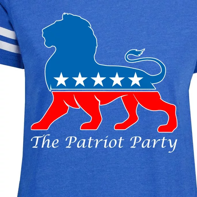 The Patriot Party USA United States of America Enza Ladies Jersey Football T-Shirt