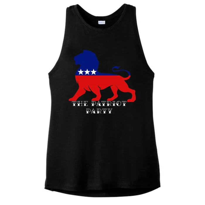 The Patriotic Party Ladies Tri-Blend Wicking Tank