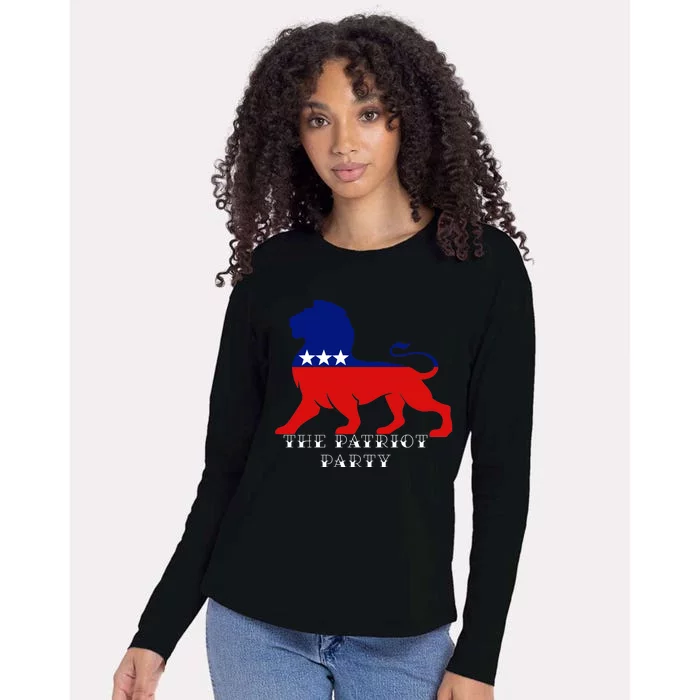 The Patriotic Party Womens Cotton Relaxed Long Sleeve T-Shirt