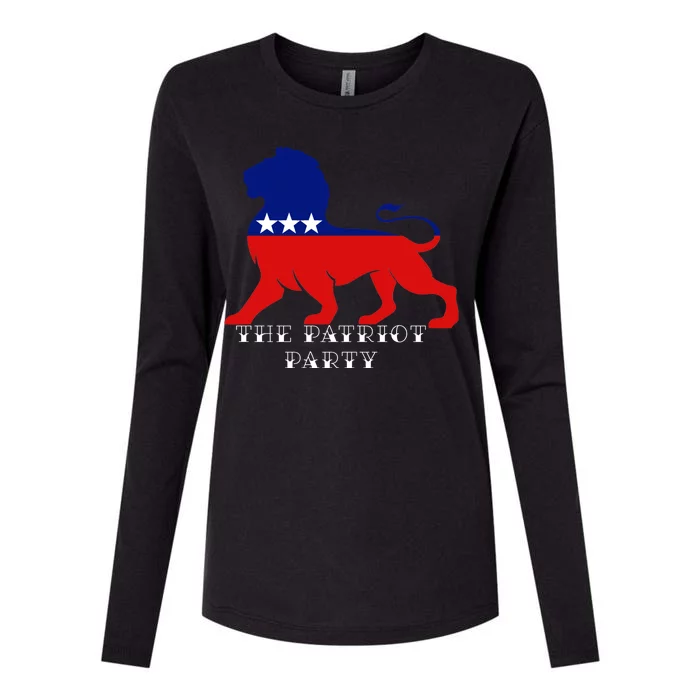 The Patriotic Party Womens Cotton Relaxed Long Sleeve T-Shirt