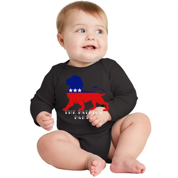 The Patriotic Party Baby Long Sleeve Bodysuit