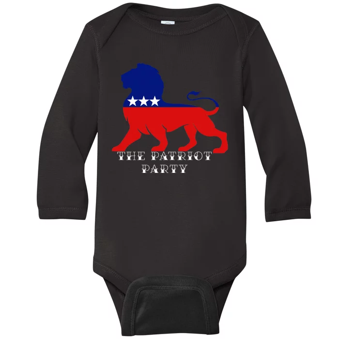 The Patriotic Party Baby Long Sleeve Bodysuit