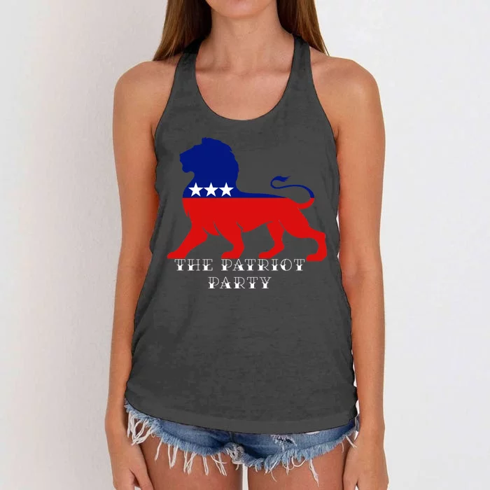 The Patriotic Party Women's Knotted Racerback Tank