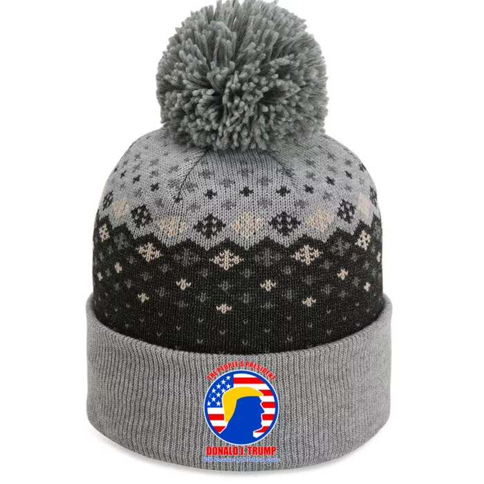 The People's President Donald Trump USA Logo The Baniff Cuffed Pom Beanie