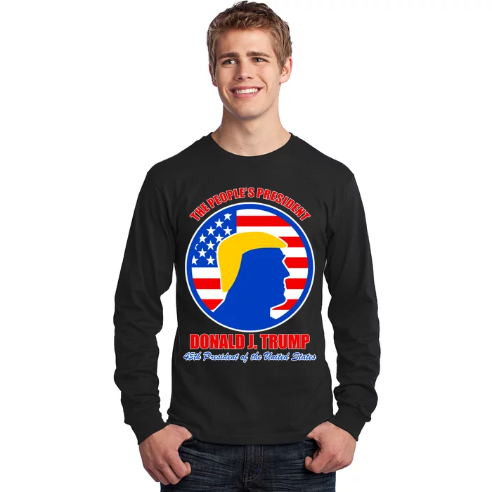 The People's President Donald Trump USA Logo Long Sleeve Shirt