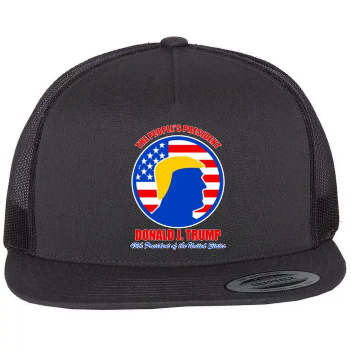 The People's President Donald Trump USA Logo Flat Bill Trucker Hat