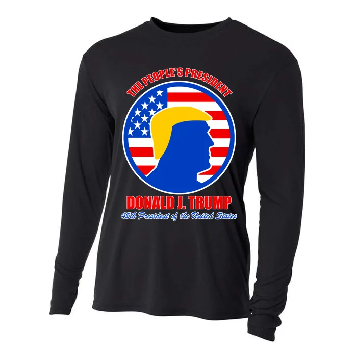 The People's President Donald Trump USA Logo Cooling Performance Long Sleeve Crew