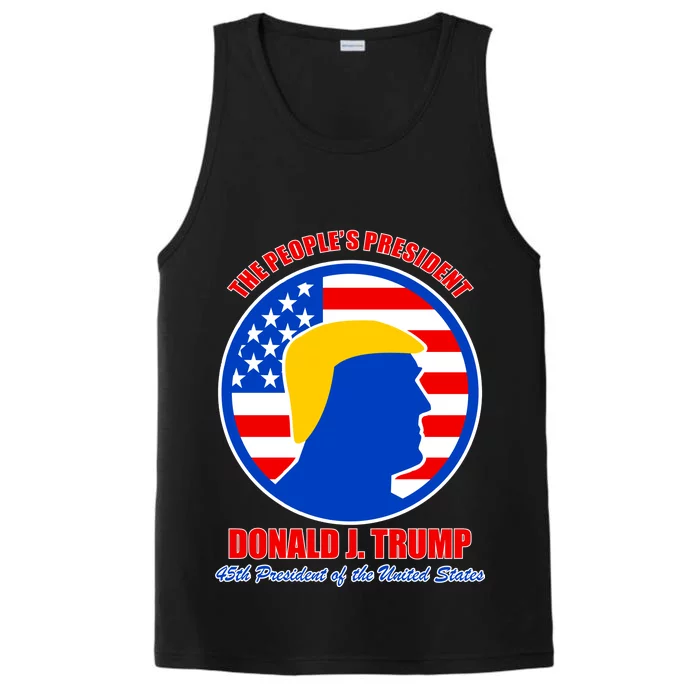 The People's President Donald Trump USA Logo Performance Tank