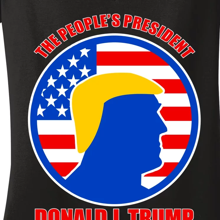 The People's President Donald Trump USA Logo Women's V-Neck T-Shirt