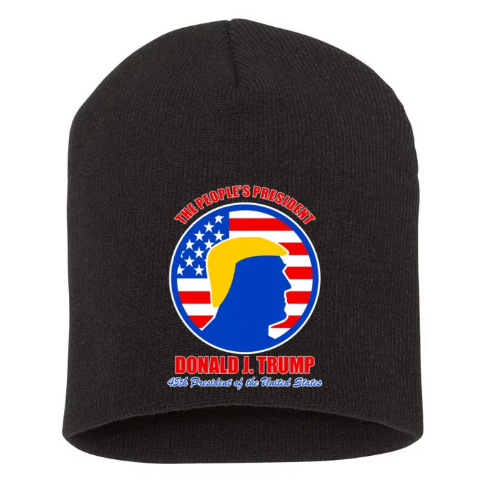 The People's President Donald Trump USA Logo Short Acrylic Beanie