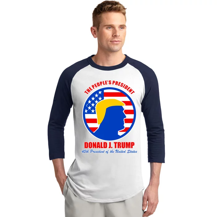 The People's President Donald Trump USA Logo Baseball Sleeve Shirt