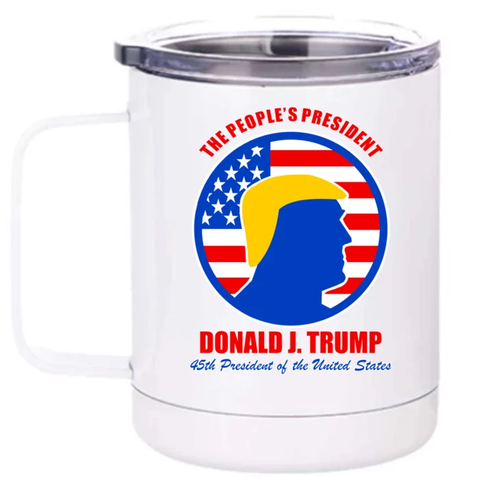 The People's President Donald Trump USA Logo Front & Back 12oz Stainless Steel Tumbler Cup