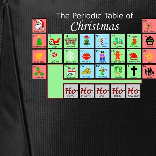 The Periodic Table Of Christmas Elements City Backpack