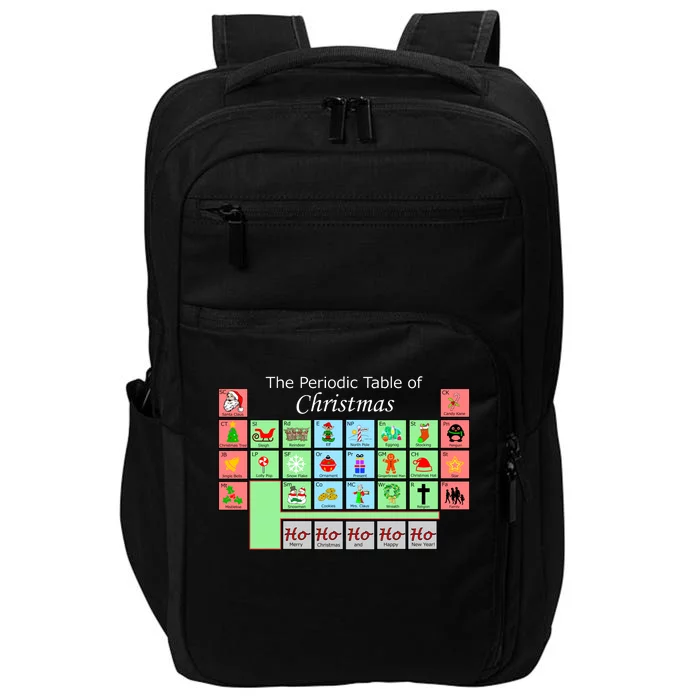 The Periodic Table Of Christmas Elements Impact Tech Backpack