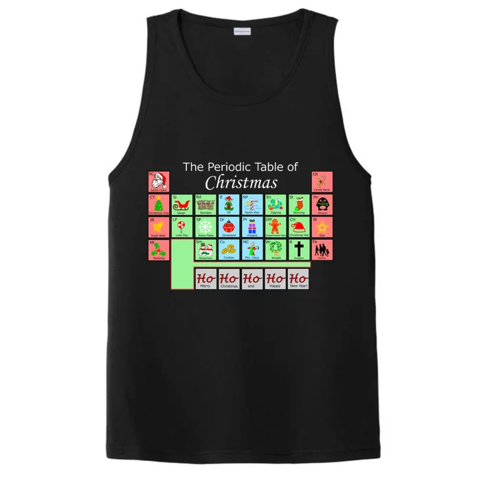 The Periodic Table Of Christmas Elements Performance Tank