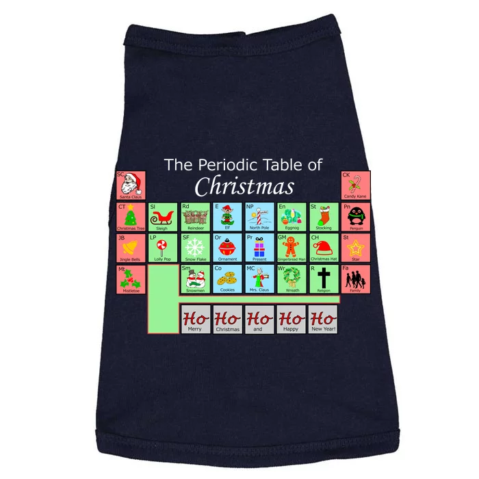 The Periodic Table Of Christmas Elements Doggie Tank