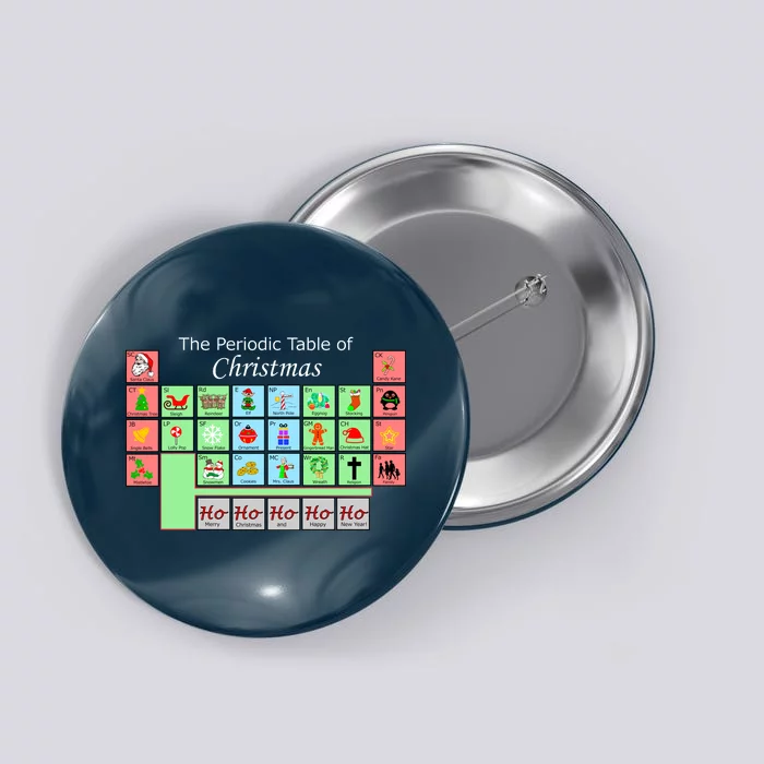 The Periodic Table Of Christmas Elements Button