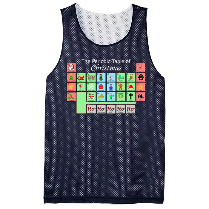 The Periodic Table Of Christmas Elements Mesh Reversible Basketball Jersey Tank