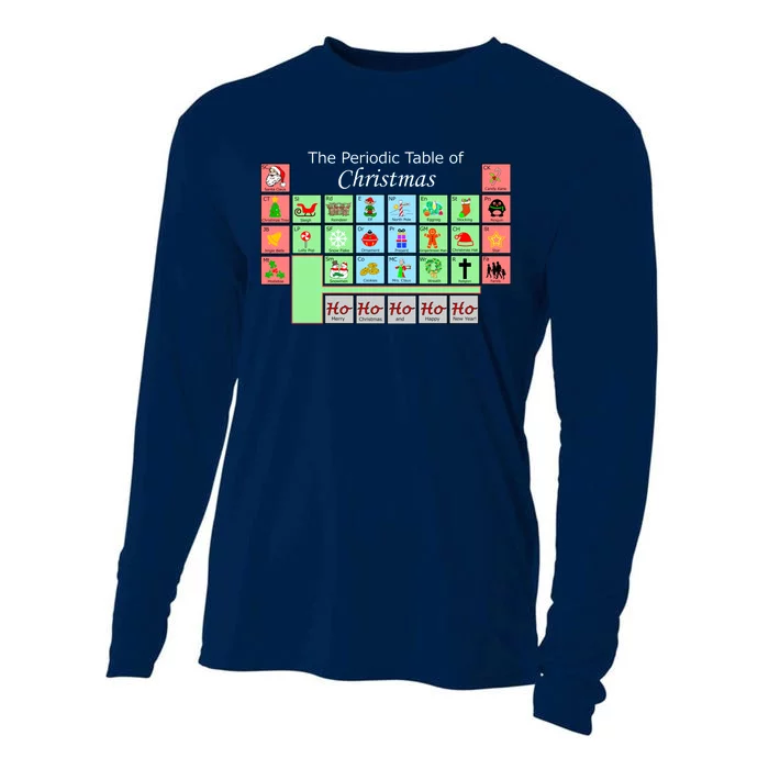 The Periodic Table Of Christmas Elements Cooling Performance Long Sleeve Crew