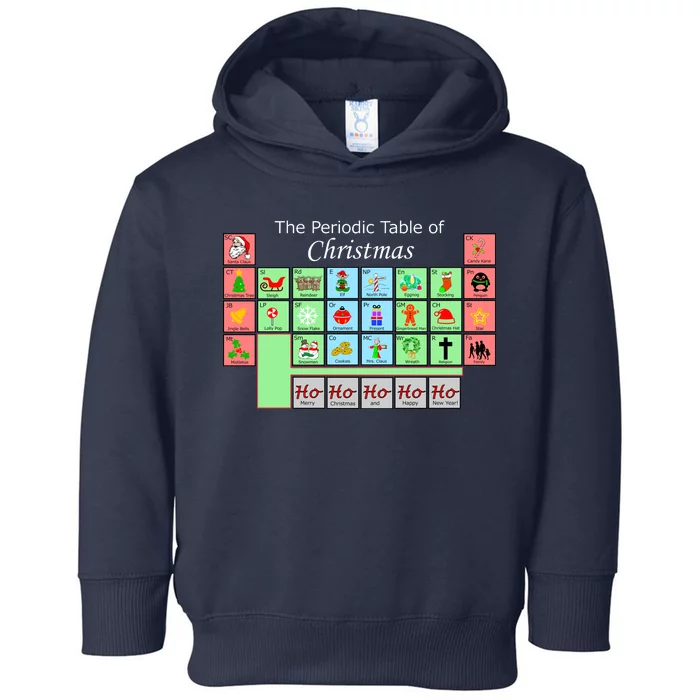 The Periodic Table Of Christmas Elements Toddler Hoodie