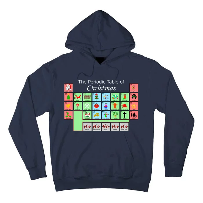 The Periodic Table Of Christmas Elements Tall Hoodie