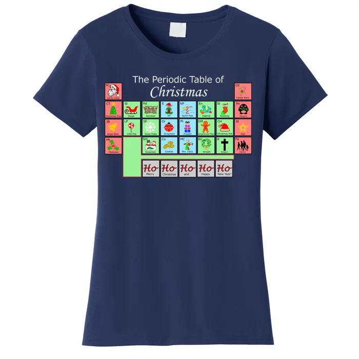 The Periodic Table Of Christmas Elements Women's T-Shirt