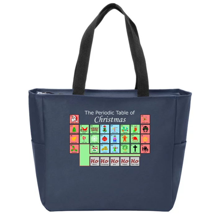 The Periodic Table Of Christmas Elements Zip Tote Bag