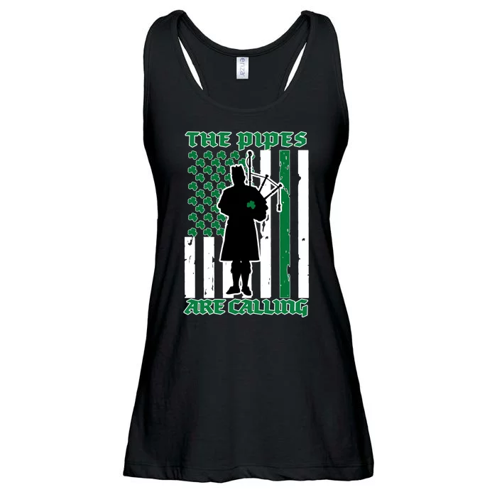 The Piped Are Call St Pattys Day Irish Flag Ladies Essential Flowy Tank