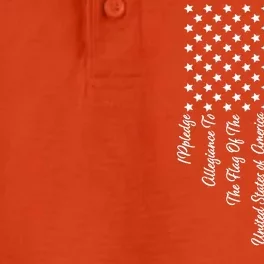 The Pledge of Allegiance American Flag Dry Zone Grid Performance Polo