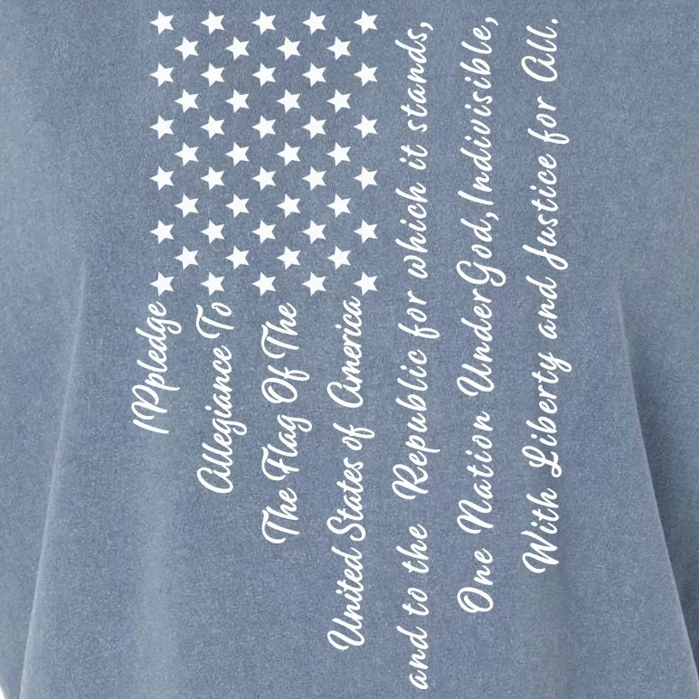 The Pledge of Allegiance American Flag Garment-Dyed Women's Muscle Tee