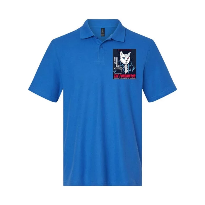 The Purrinator Film Softstyle Adult Sport Polo