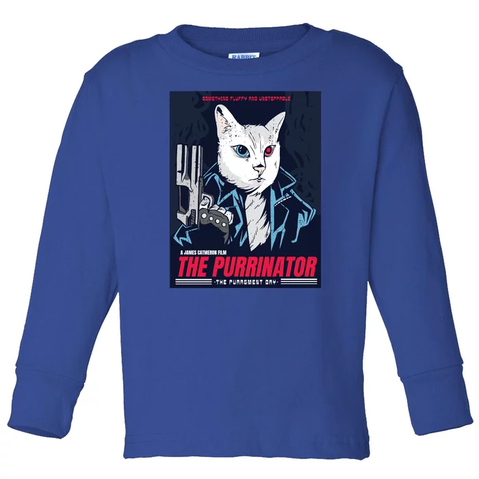 The Purrinator Film Toddler Long Sleeve Shirt