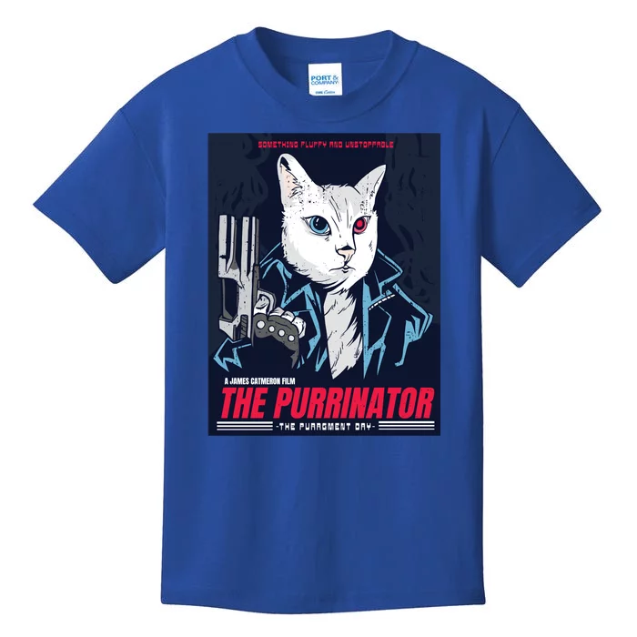 The Purrinator Film Kids T-Shirt