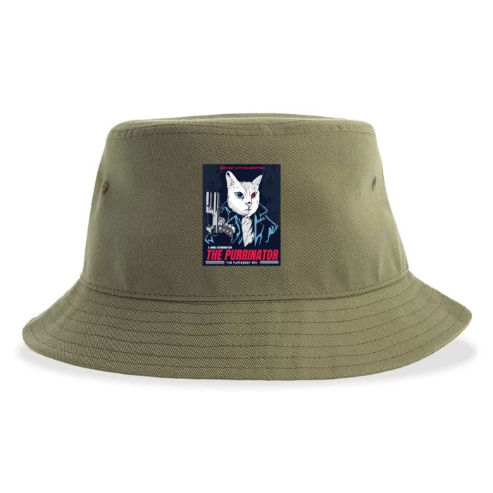 The Purrinator Film Sustainable Bucket Hat