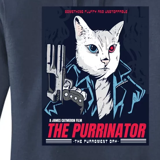 The Purrinator Film Women's Pullover Hoodie