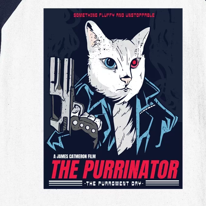 The Purrinator Film Baseball Sleeve Shirt