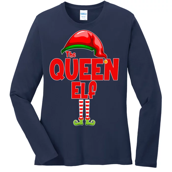 The Queen Elf Christmas Ladies Long Sleeve Shirt