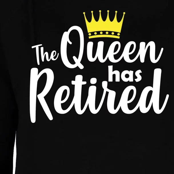 The Queen Has Retired Womens Funnel Neck Pullover Hood