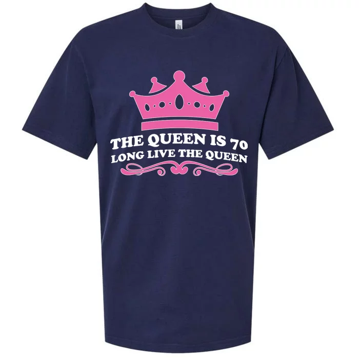 The Queen Is 70 Funny 70th Birthday Sueded Cloud Jersey T-Shirt