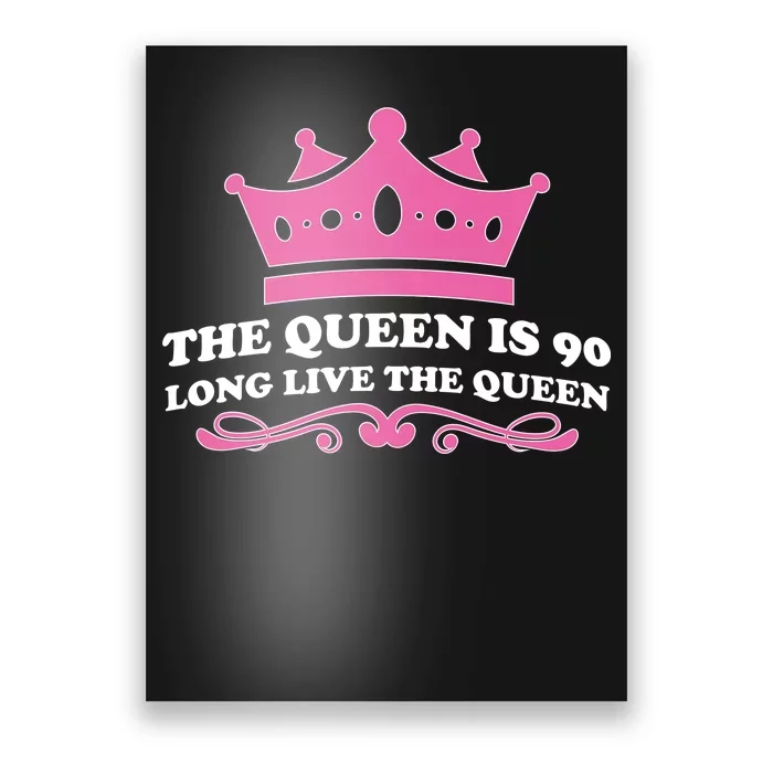 The Queen Is 90 Funny 90th Birthday Poster